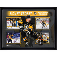Sidney Crosby 4 Photo Collage Pittsburgh Penguins - Framed Print - 36" x 28"-Premium print framed