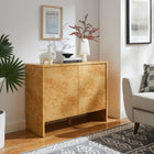 Modway Hudson 40" Burl Wood Sideboard - Natural-Soft-Close Doors