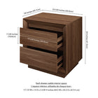 Hudson&Canal Emmett Rectangular Nightstand - 24" W - Satin Walnut-Clean with a soft, dry cloth and no harsh chemicals or abrasive cleaning materials