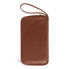 Champs Onyx Leather Multi Passport Case - Brown-Hidden zip mesh pocket