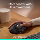 Logitech MX Ergo S Plus Wireless Trackball Mouse - Graphite-20-degree tilt: A wireless ergonomic mouse with a tilt angle for better forearm posture, reducing muscle strain by 27%, now with 80% quieter clicks (5)