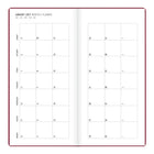 Letts of London 2027 Woodland Week-to-View Slim Size Planner - 5-7/8" x 3-1/8" - Pink - Multilingual-Soft-touch cover