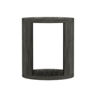 Manhattan Comfort Alure 20" Contemporary End Table - Charcoal-Round end table design with clean, modern silhouette