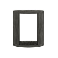 Manhattan Comfort Alure 20" Contemporary End Table - Charcoal-Round end table design with clean, modern silhouette