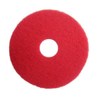 Globe Commercial Buffing Floor Pad - 17" Dia. - Red-Remove light scuff marks and dirt