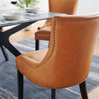 Modway Marquis Vegan Leather Dining Chair - Tan-Durable Vegan Leather Upholstery