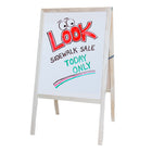 Crestline Natural White Dry-Erase/Black Chalkboard Marquee Easel - 42" x 24"-Available in natural or stained hardwood