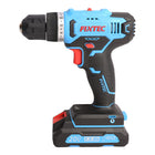 Fixtec 20V Cordless Drill with Battery and Charger-Automatic Spindle Lock for easy bit changes and secure screw handling, letting you insert or remove bits safely without the chuck spinning.