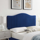 Modway Brielle Channel Tufted Performance Velvet Full/Queen Headboard - Navy-Assembly Required