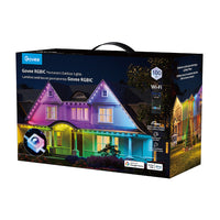 Govee Permanent RGBIC Outdoor Lights 100 ft - White Cord-Innovatie lighting Effect more brightness and a large wall washing area