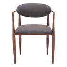 Zuo Zens Dining Chair - Truffle Grey - Set of 2-Armrest support