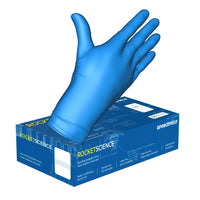 Forcefield Rocket Science Heavy-Duty Nitrile Disposable Gloves - Blue - Small - 50 Pack-Size: Small