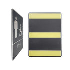 Futech Man and Handicap with Braille Washroom Sign - Grey - 2 Pack-Braille Design