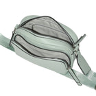 Nicci Ladies Crossbody Bag with Front Zipper Pocket - Seafoam Green-Adjustable crossbody strap (21.5" drop)