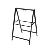 Futech Double-Sided A-Frame with Coroplastic Insert - 24" x 32" - Black-Durable & Weather-Resistant Construction: Built with a sturdy black metal A-frame design that withstands outdoor conditions and maintains professional storefront appeal day after day.