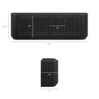 Modway Fortitude 75" Curved Sideboard Storage Cabinet - Black-Push-to-Open Doors