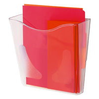 Deflecto Euro-Style Portrait DocuPocket Wall File - Smoke-Holds letter, legal and A4 sizes