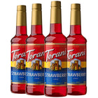 Torani Strawberry Syrup - 750 mL - 4 Pack-More than just coffee: Great for lattes, frappes, handcrafted sodas, teas, lemonades, mocktails, desserts and other frozen blended drinks