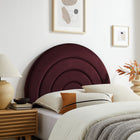 Modway Solana Arched Performance Velvet Twin Headboard - Mulberry-Arch-Shaped Headboard