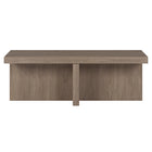 Hudson&Canal Elna 44"W Rectangular Coffee Table - Antiqued Grey Oak-Table is made of high-quality and durable MDF materials