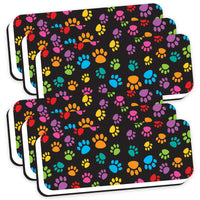 Ashley Productions Magnetic Whiteboard Eraser - Colourful Assorted Paw Pattern - 2" x 5" - 6 Pack-Attractive whiteboard eraser for classroom decoration