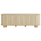 Modway Overture 63" Oval Faux Travertine TV Stand - Travertine-Adjustable Shelves
