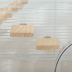 PawHut Hamsters and Gerbils Cage - White-The detachable bottom simplifies cleaning and holds extra bedding