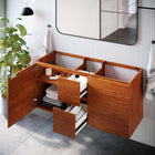 Modway Scenic 48" Double Sink Compatible Bathroom Vanity Cabinet - Cherry/Walnut-Drywall Friendly Mounting Cleat