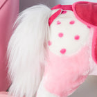Qaba Plush Pony Kid Rocking Horse with Realistic Sound - Light Pink-Type: Rocking Horse 
