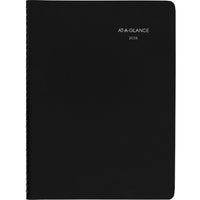 AT-A-GLANCE 2026 Weekly Appointment Book - 11" H x 8" W - Black - Bilingual-12 months: January 2026 - December 2026