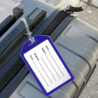 Beslayn Heavy Duty Luggage Tags With Plastic Loops - Window Cover & Inserts Included - Royal Blue - 20 Pack-6" Plastic Loop Strap Included