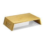 Officemate Bamboo Monitor Stand-Designed to fit standard monitors, also accommodating various screen sizes