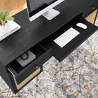 Modway Chaucer 55.5" Office Desk - Black-Durable Particleboard Construction