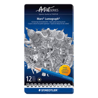 Staedtler Lumograph HB Sketching Pencils - 12 Pack-Premium quality pencils for writing, drawing and sketching on paper and matte drafting film