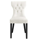 Modway Silhouette Performance Velvet Dining Chairs - White - 2 Pack-8