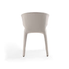 Manhattan Comfort Conrad 20.47" Mid-Century Modern Faux Leather Upholstered Dining Chairs - Cream - Set of 2-Seat Height: 17.3"