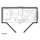 Suncast Everett Storage Shed - 6' x 3' - Dove Grey-Upper and lower metal latches keep doors closed and in place.