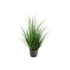 Monarch Specialties 23" Artificial Indoor Grass - Table - Black Pot-Add some greenery to your space with this 23" Tall artificial grass plant that is set in a 4" black pot