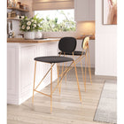Zuo Georges Counter Stool - Grey/Gold - Set of 2-Assembly required