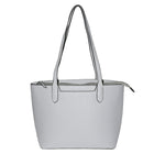 Nicci Large Tote Bag with Slit Pocket - Grey-Tote Bag