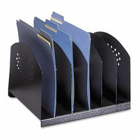 Safco Steel Desk Racks - Black-Desktop File Organizer allows you to effectively utilize most of the space available with maximum dependability