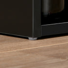 HOMCOM Modern Bar Table for Kitchen, Dining Room, Living Room - Black-Material: Particleboard