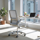 Zuo Pater Office Chair - Grey-Dimensions: 26.2" L x 26.2" W x 42.9" H