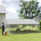 PawHut Outdoor Dog Kennel with Roof and Steel Fence - 19.7' x 14.8' x 7.9'-Provides 291 sq. ft play and relaxation area 