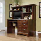 Sauder 62"W Harbor View Desk - Curado Cherry- Three drawers feature patented T-lock assembly system for quick and easy assembly