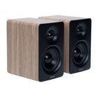 Edifier M60 Hi-Res Wireless Audio Touch Control Multimedia Bluetooth Speaker - Classic Oak-Each hand-crafted wooden cabinet houses a 1" silk dome tweeter and a 3" long-throw aluminum mid-low driver. Powered by a high-efficiency closed-loop Class-D audio amplifier, the speakers produce a total of 66W RMS, delivering powerful and clear sound.