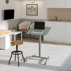 Seville Classics 25.6" W airLIFT Pneumatic Tilting Mobile Desk Cart - Sage Green-10