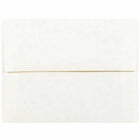 JAM Paper A2 Parchment Invitation Envelopes - 4.375" x 5.75" - White Recycled - 50 Pack -Colour: White, Envelopes feature a marbled parchment finish for an elegant touch