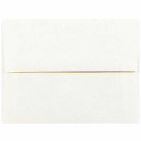 JAM Paper A2 Parchment Invitation Envelopes - 4.375" x 5.75" - White Recycled - 50 Pack -Colour: White, Envelopes feature a marbled parchment finish for an elegant touch