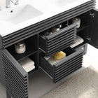 Modway Render 48" Double Sink Bathroom Vanity - Charcoal/White-MDF and Particleboard